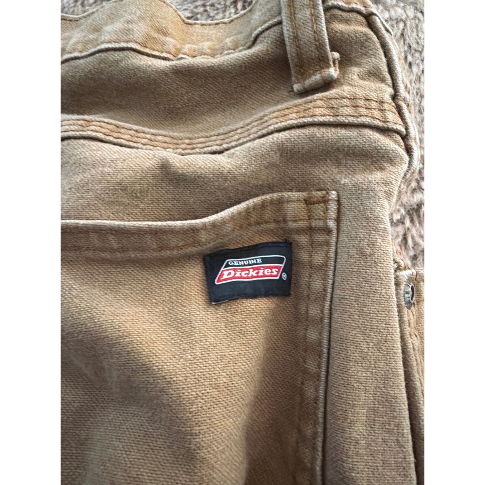 Carhartt Mens Loose Fit Canvas Carpenter Pants Duck Brown Work thrashed 32x32 - Picture 7 of 9